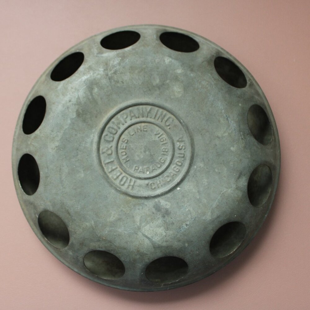 Vintage Metal Chicken Chick Feeder, manufactured by Hoeft & Company.